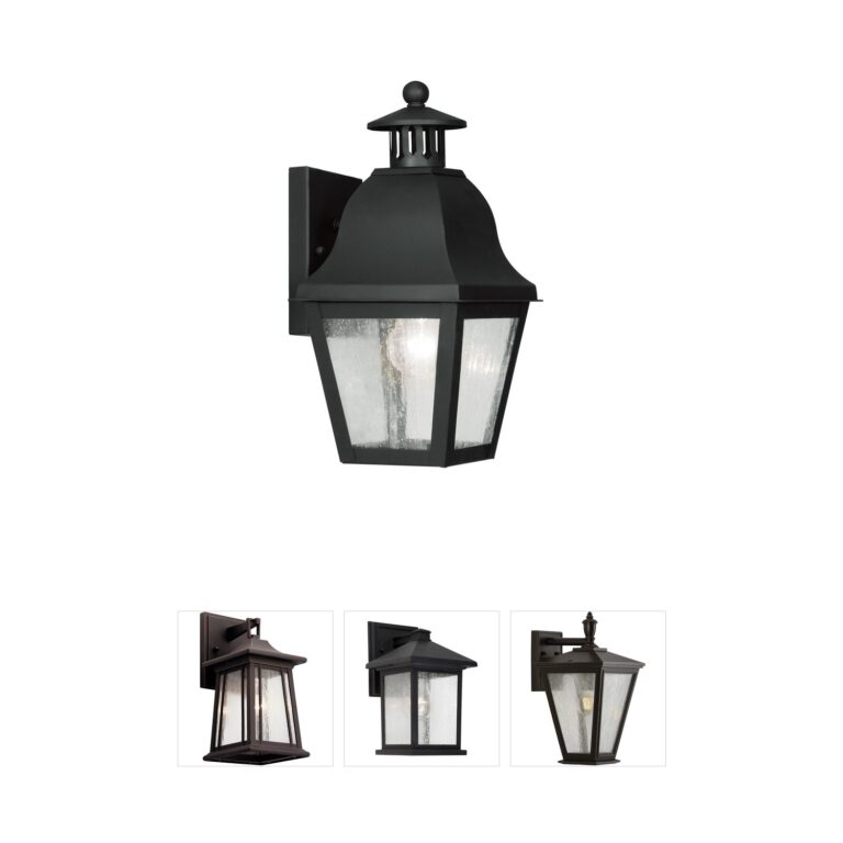 Livex Lighting Amwell Hand-Crafted Solid Brass Outdoor Wall Light