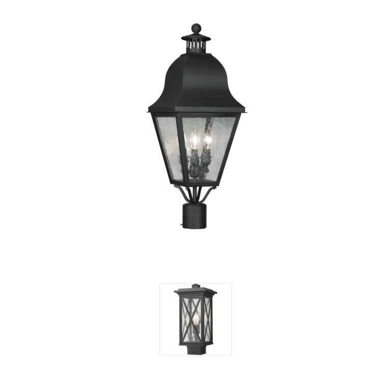 Livex Lighting Amwell Solid Brass Outdoor Post Light