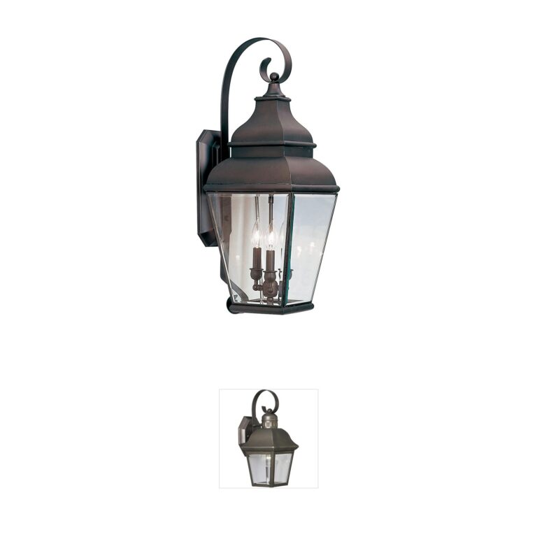 Livex Lighting Exeter Bronze Solid Brass Outdoor Wall Lantern
