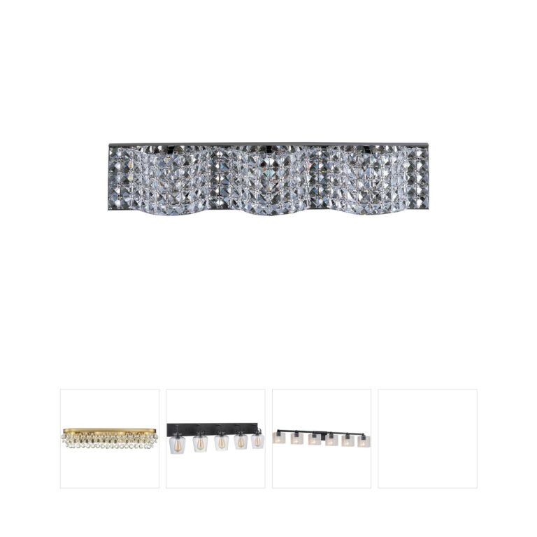 ET2 Wave 3-Light Polished Chrome and Crystal Bathroom Vanity Light