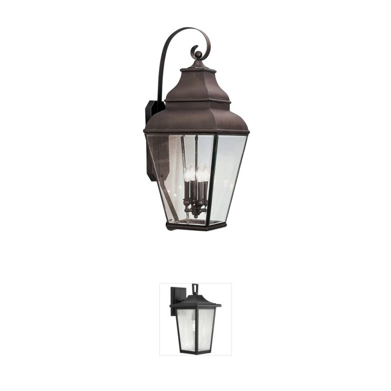 Livex Lighting Exeter Hand Crafted Solid Brass 36-Inch Outdoor Wall Lantern