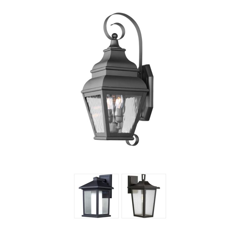 Livex Lighting Exeter Hand-Crafted Brass Outdoor Wall Lantern