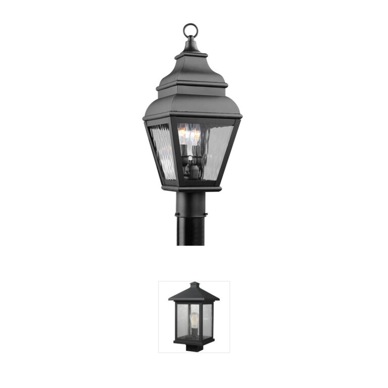 Livex Lighting Exeter Black Brass Outdoor Post Light