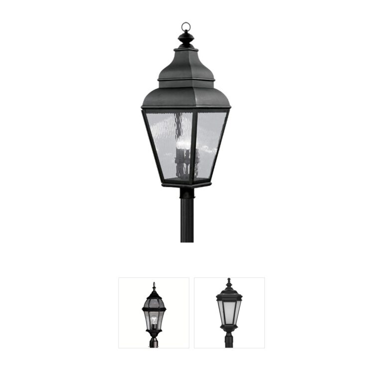 Livex Lighting Exeter Solid Brass Outdoor Post Lantern