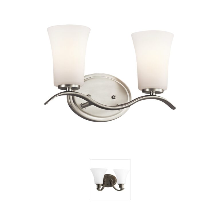 Kichler Armida Brushed Nickel 2-Light Vanity Light
