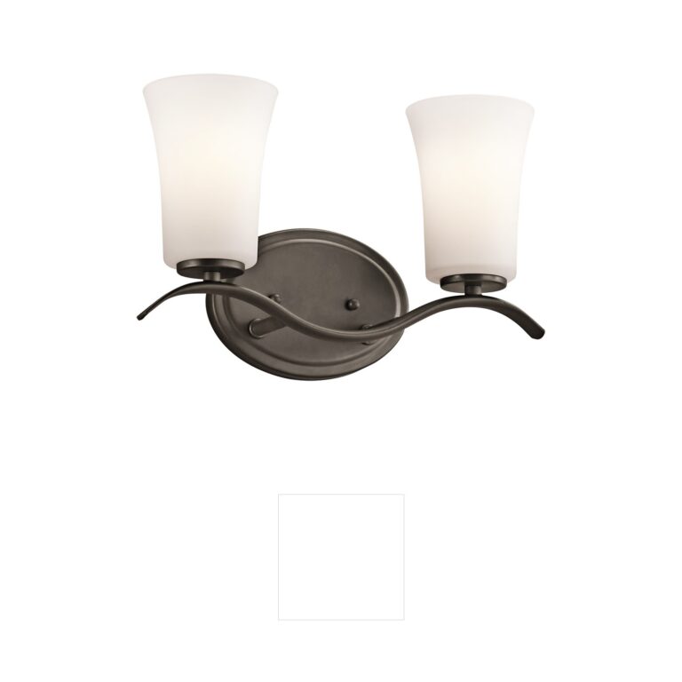 Kichler Armida Olde Bronze Vanity Light with Satin Etched Glass