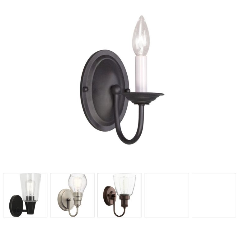 Livex Lighting Home Basics Black Steel Wall Sconce