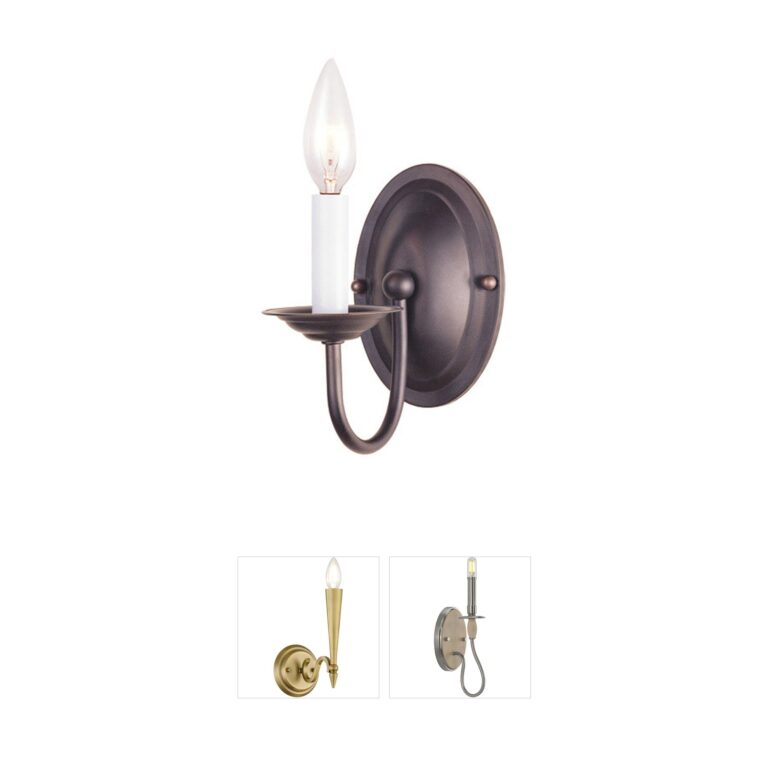 Livex Lighting Home Basics Bronze Steel Wall Sconce