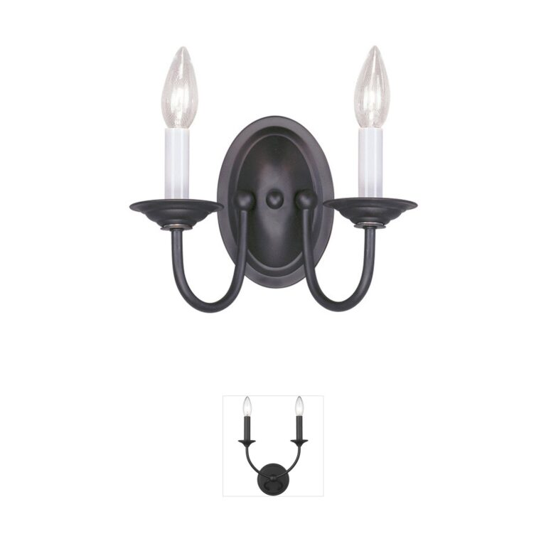 Livex Lighting Home Basics Black Steel Wall Sconce