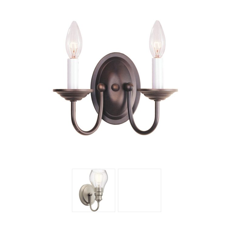Livex Lighting Home Basics Bronze Steel Wall Sconce