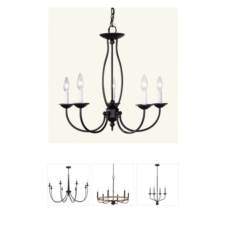 Livex Lighting Home Basics 5-Light Bronze Steel Chandelier