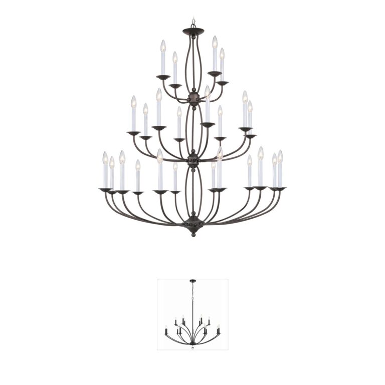 Livex Lighting Home Basics Bronze Steel Chandelier