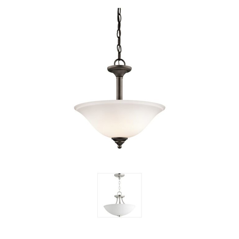 Kichler Armida Olde Bronze Pendant with Satin Etched Glass