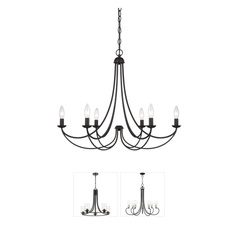 Quoizel Mirren Steel 6-Light Chandelier in Imperial Bronze