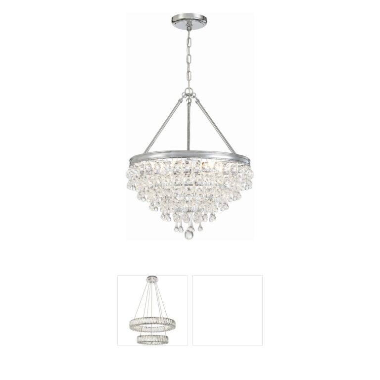 Crystorama Calypso 20" Polished Chrome & Crystal Chandelier