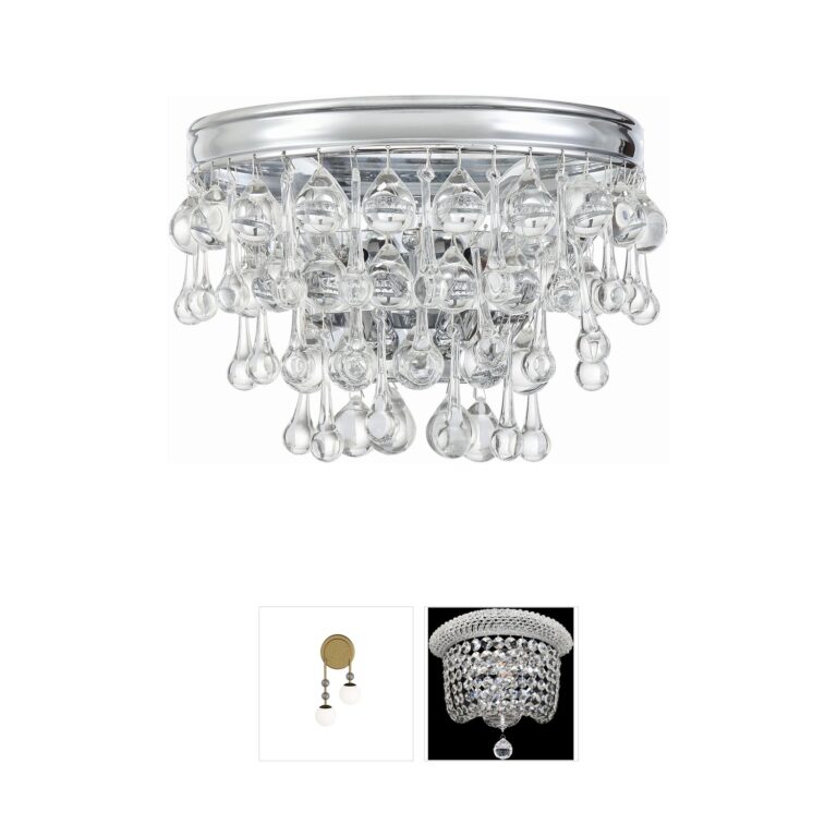 Crystorama Calypso Polished Chrome & Crystal Wall Sconce