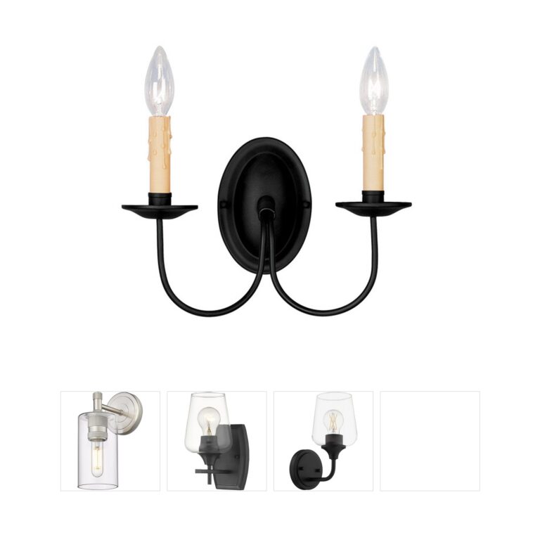 Livex Lighting Heritage Collection 2-Light Black Steel Wall Sconce