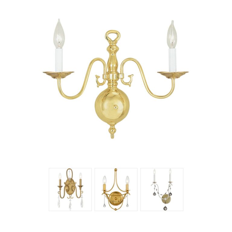 Livex Lighting Williamsburgh Polished Brass Wall Sconce
