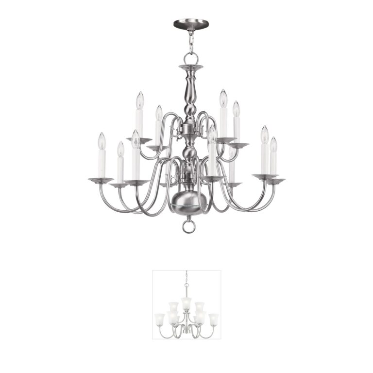 Livex Lighting Williamsburgh Brushed Nickel Chandelier