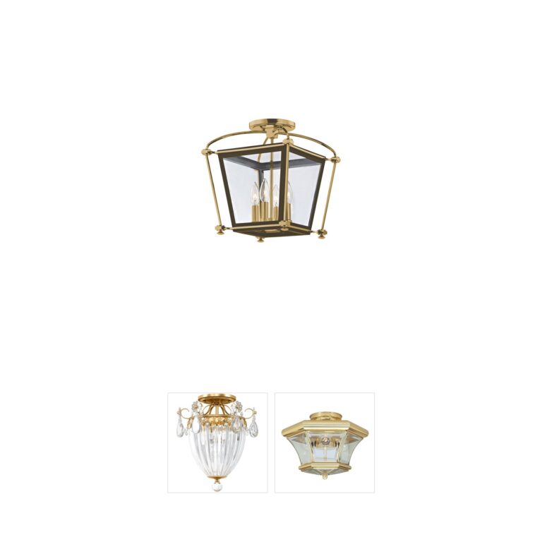 Hudson Valley Hollis Aged Brass Semi-Flush Mount