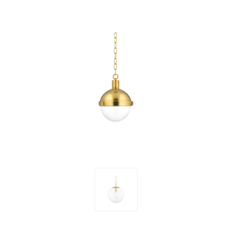 Hudson Valley Lambert 9.5" Aged Brass Pendant