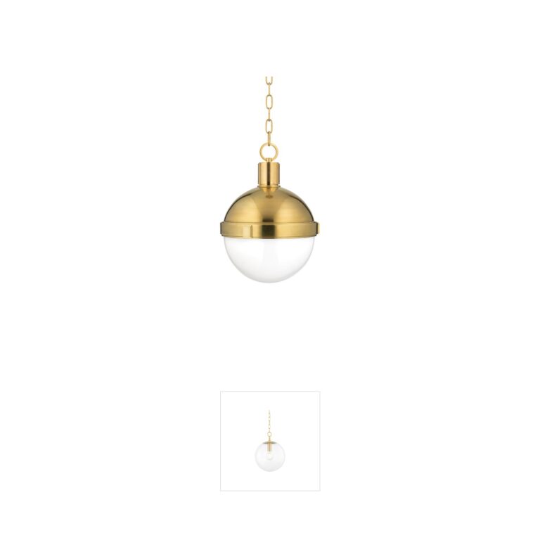 Hudson Valley Lambert 12.5" Aged Brass Pendant