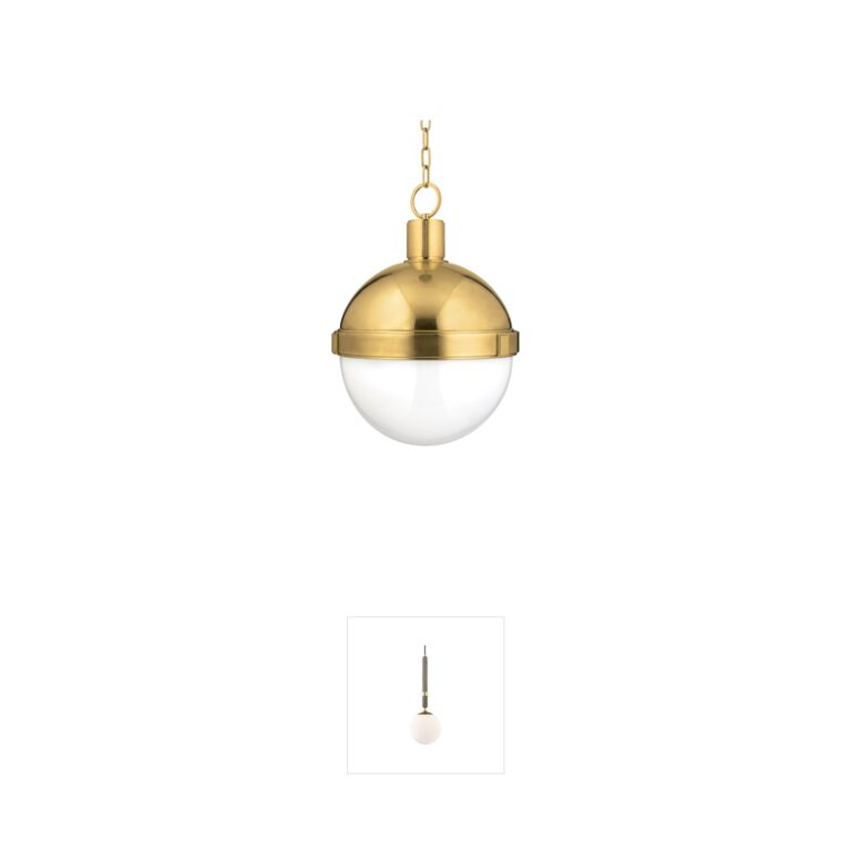 Hudson Valley Lambert 14.5" Aged Brass Pendant