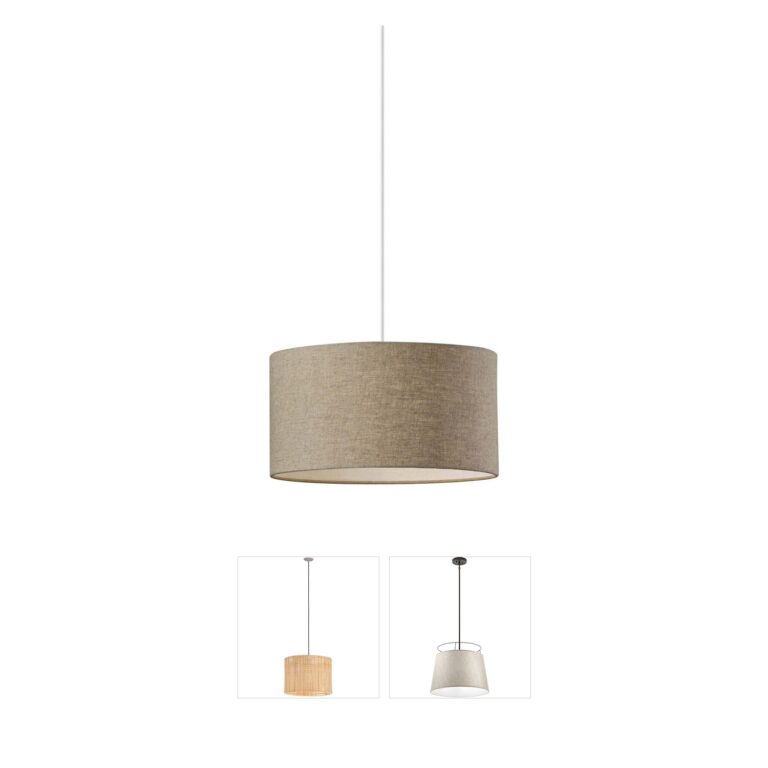 Adesso Harvest Natural Fabric Pendant