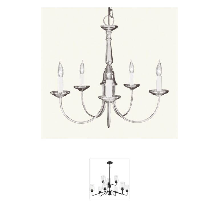 Livex Lighting Home Basics Brushed Nickel Steel Chandelier