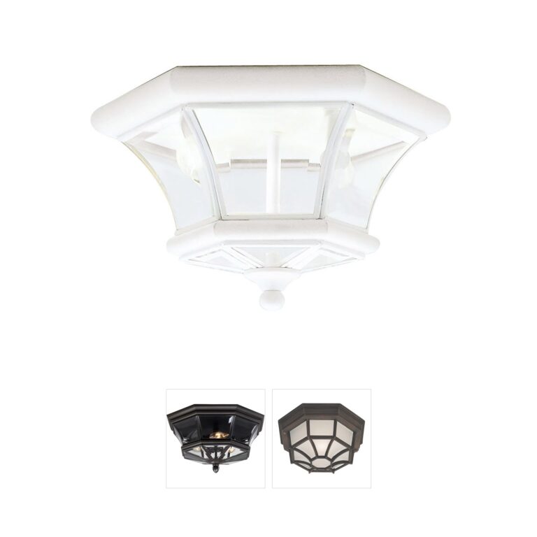 Livex Lighting Monterey/Georgetown Solid Brass Outdoor Ceiling Light