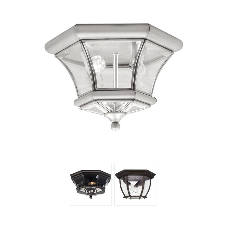 Livex Lighting Monterey/Georgetown Solid Brass Outdoor Ceiling Light