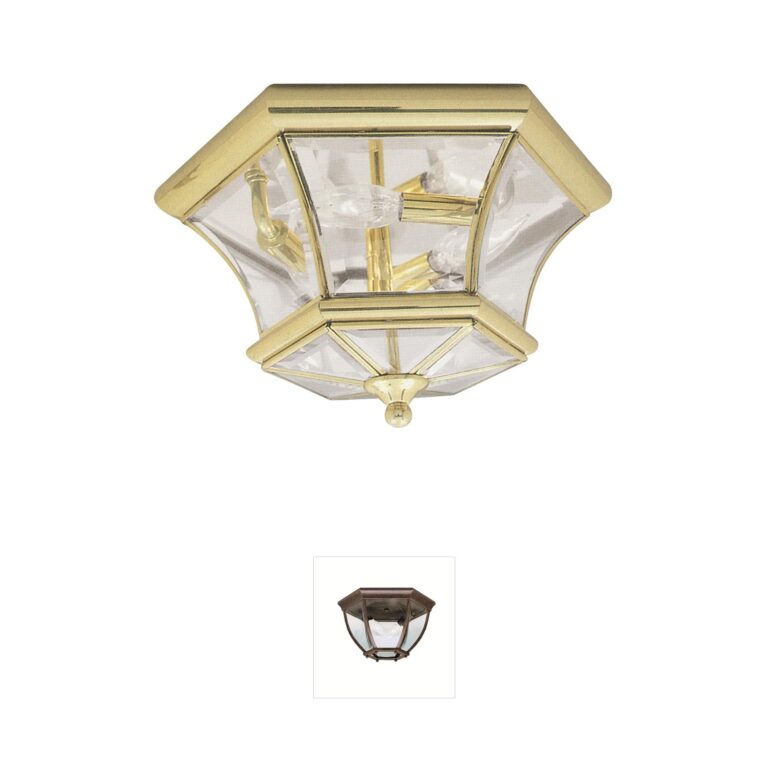 Livex Lighting Monterey/Georgetown Solid Brass Outdoor Ceiling Light