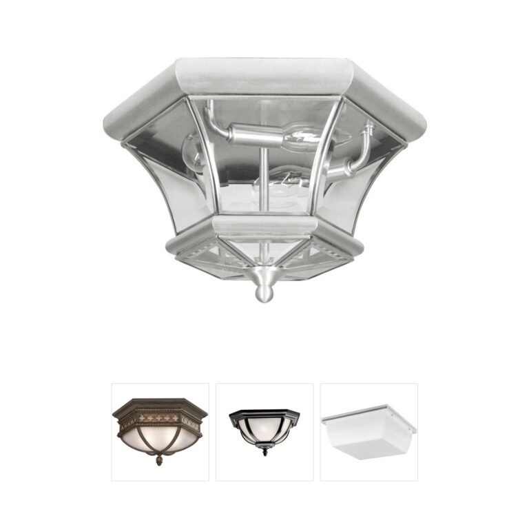 Livex Lighting Monterey/Georgetown Solid Brass Outdoor Ceiling Light