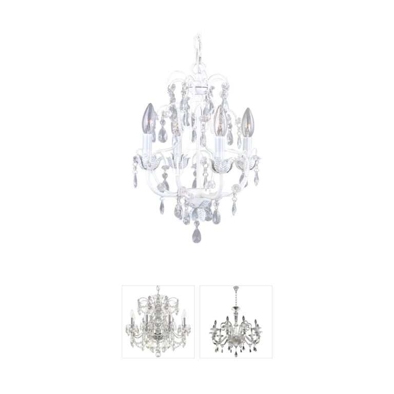 Livex Lighting Athena 4-Light Antique White Steel Chandelier
