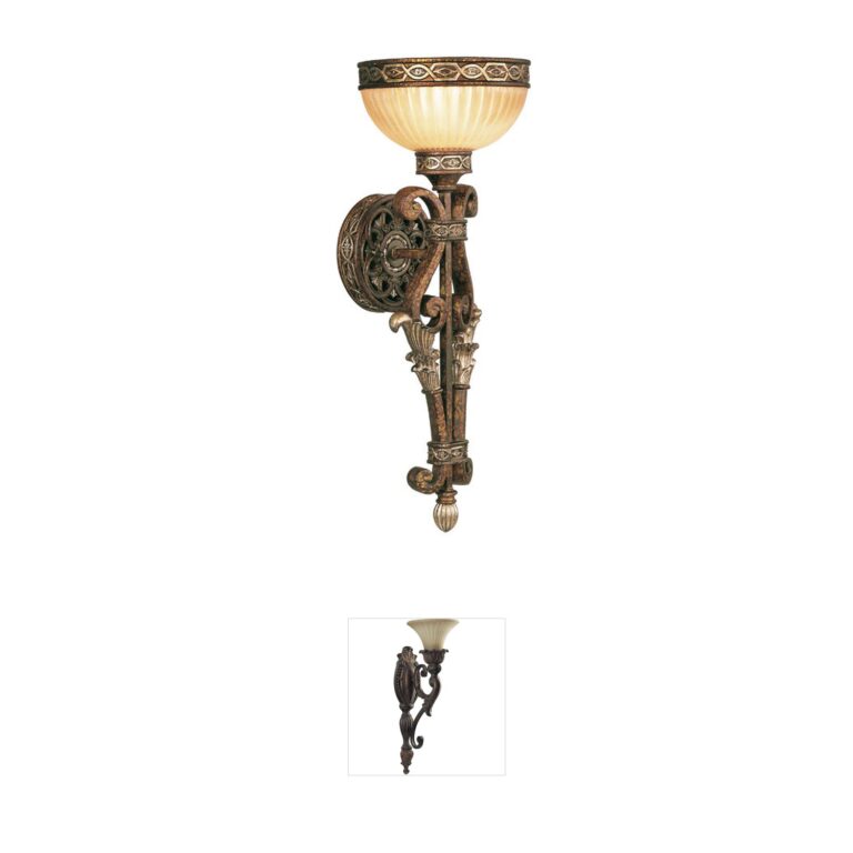 Livex Lighting Seville Collection Hand-Crafted Glass Wall Sconce