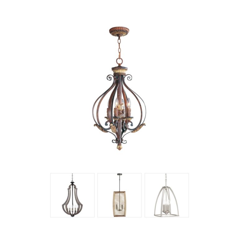Livex Lighting Villa Verona 16" Bronze & Gold Foyer Pendant