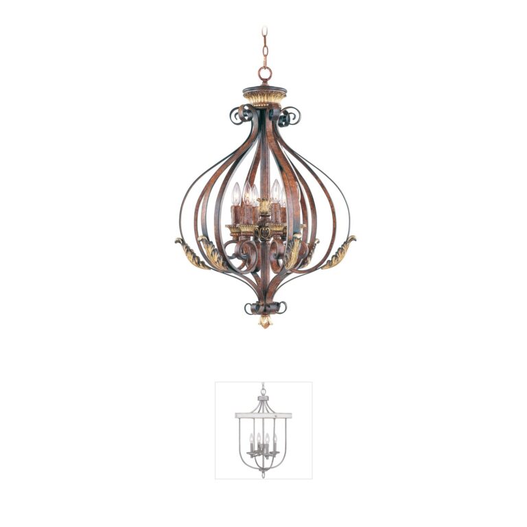 Livex Lighting Villa Verona 6-Light Resin/Steel Foyer Pendant