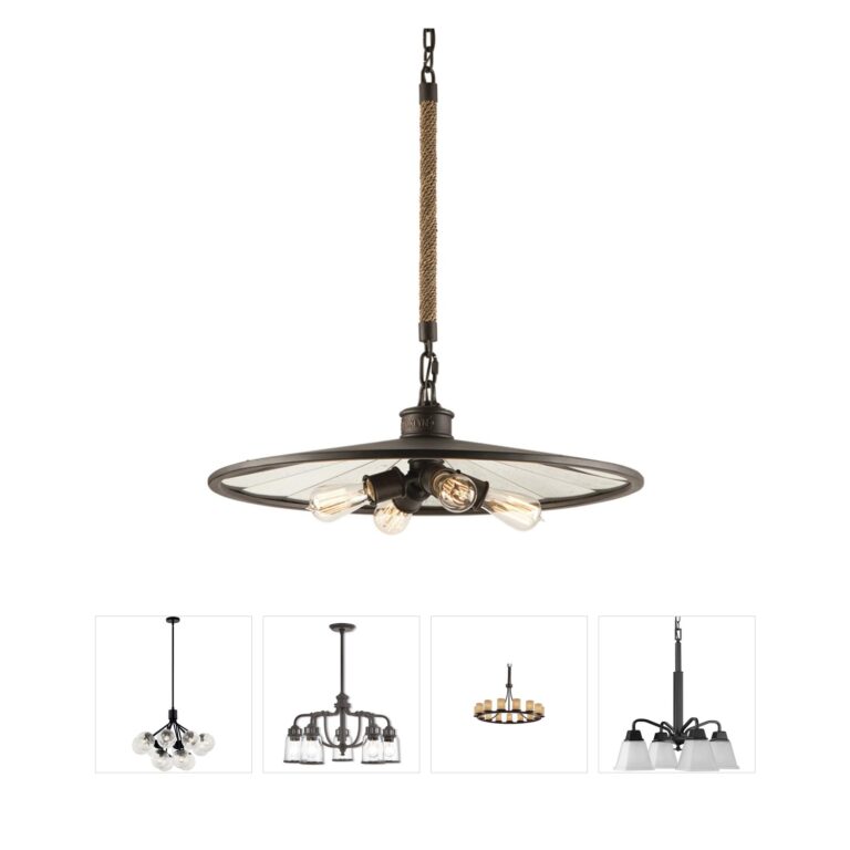 Troy Lighting Brooklyn 4-Light Heritage Bronze Chandelier with Antique Mirror