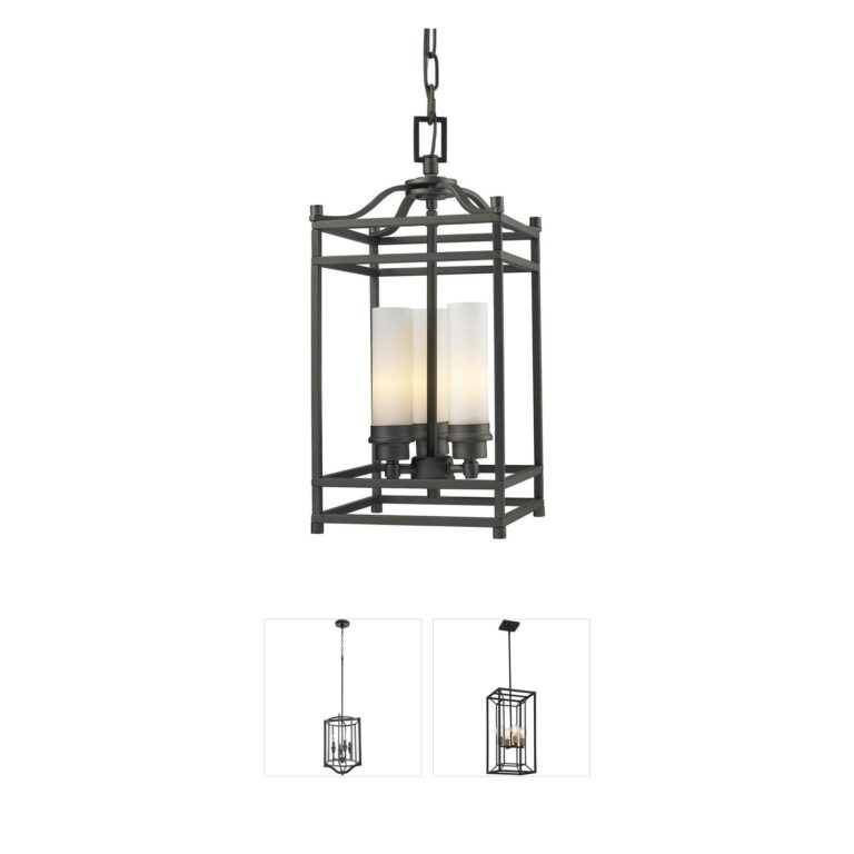 Z-Lite Altadore Bronze 3-Light Pendant with Opal Glass