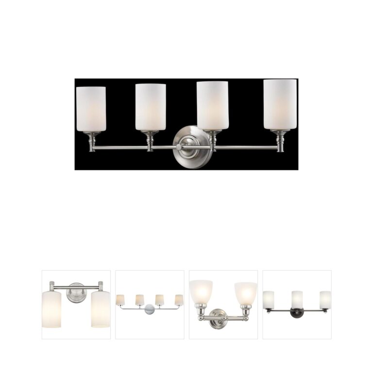 Z-Lite Cannondale Brushed Nickel 4-Light Vanity with Opal Glass