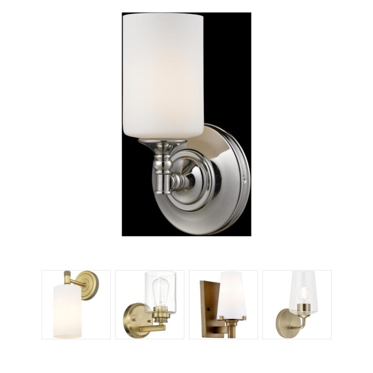 Z-Lite Cannondale Chrome Wall Sconce with Matte Opal Glass