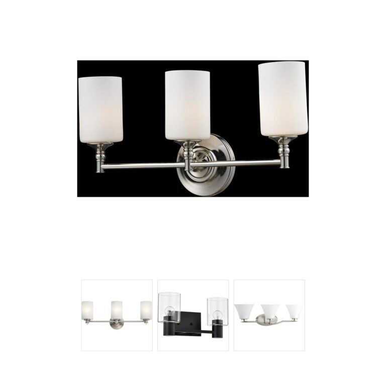 Z-Lite Cannondale Chrome 3-Light Vanity with Matte Opal Glass