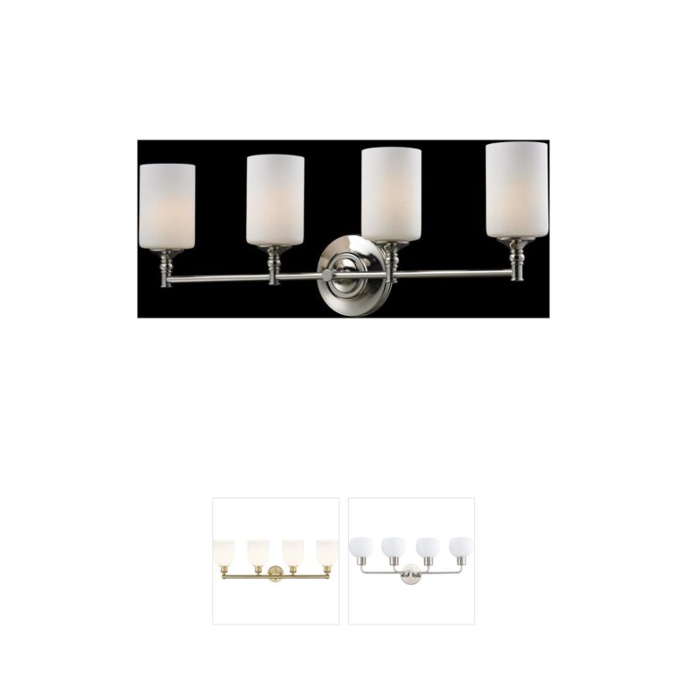 Z-Lite Cannondale Chrome 4-Light Vanity with Matte Opal Shades