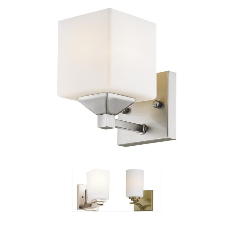 Z-Lite Quube Collection Brushed Nickel Wall Sconce