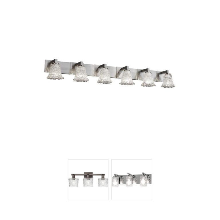 Justice Design Veneto Luce 6-Light Venetian Lace Glass Bath Bar