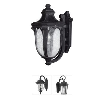 Hinkley Trafalgar Museum Black Outdoor Wall Light