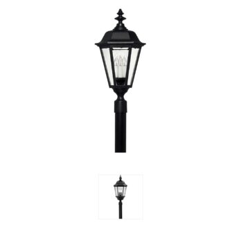 Hinkley Estate Series Manor House Black Aluminum Outdoor Post Lantern