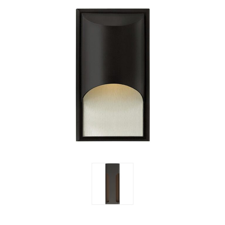 Hinkley Cascade Modern Outdoor Wall Light in Satin Black