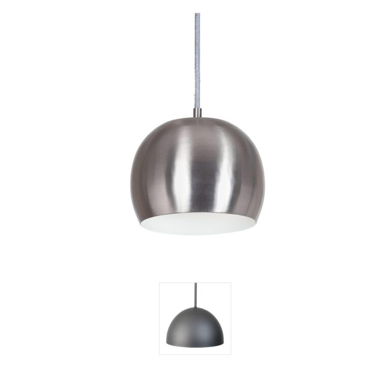 JVI Designs Bristol 1-Light Pewter Pendant with White Interior