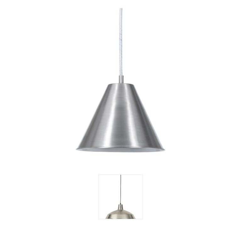 JVI Designs Catamount 10-Inch Pewter Pendant with White Interior